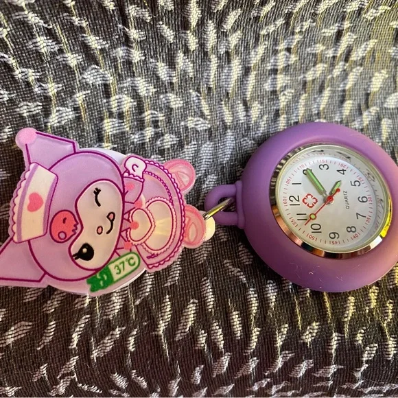 SANRIO Purple Nurse-Themed Quartz Watch - Picture 2 of 3